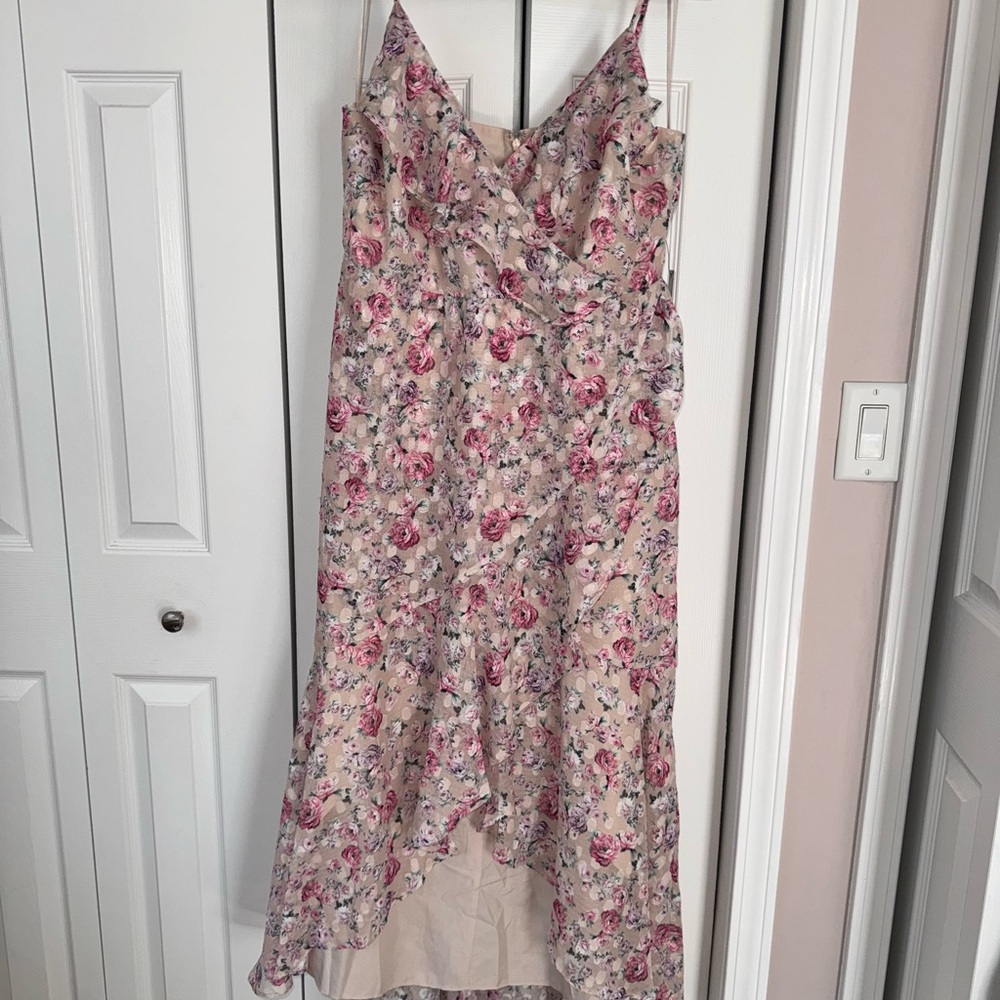Express Floral Pink Maxi Dress